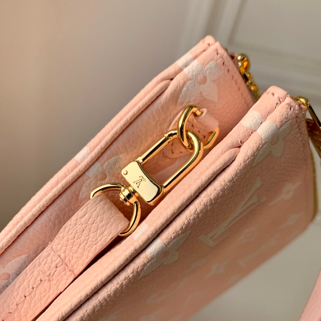 M81429 Double Zip Pochette pink Monogram Empreinte 20cm