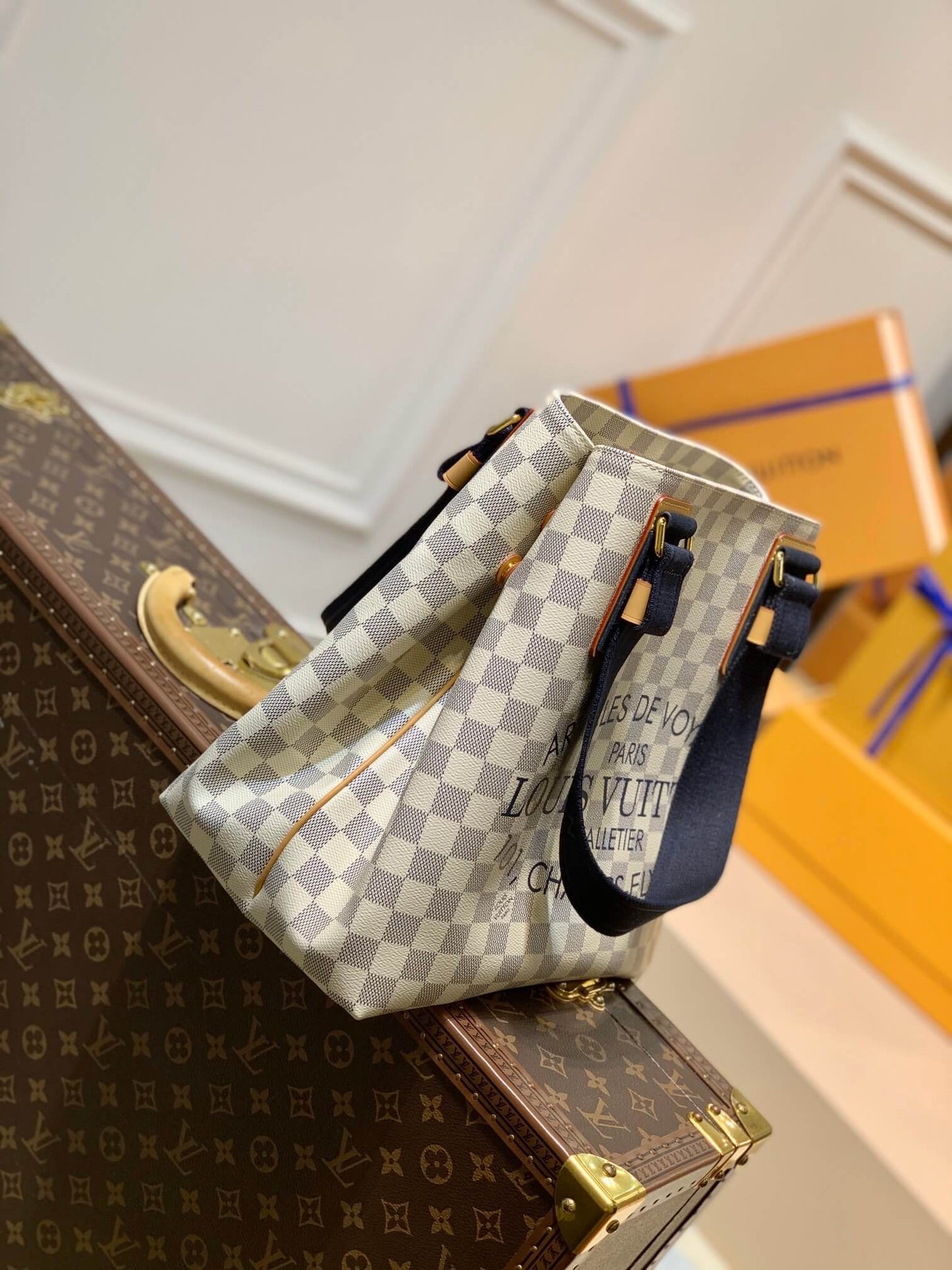 N41179 NEVERFUL Neverfull damier 31cm white black