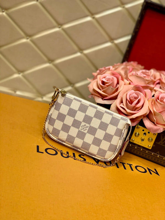 N58010 MINI POCHETTE ACCESSORIES 14cm Damier Azur