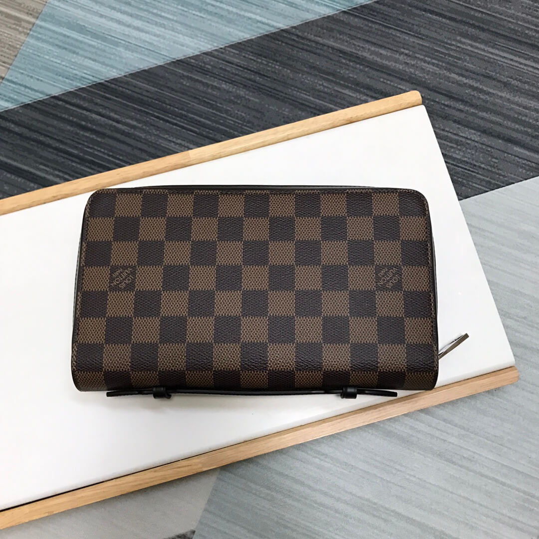 N63284 Brazza clutch bag damier wallet coffee brown