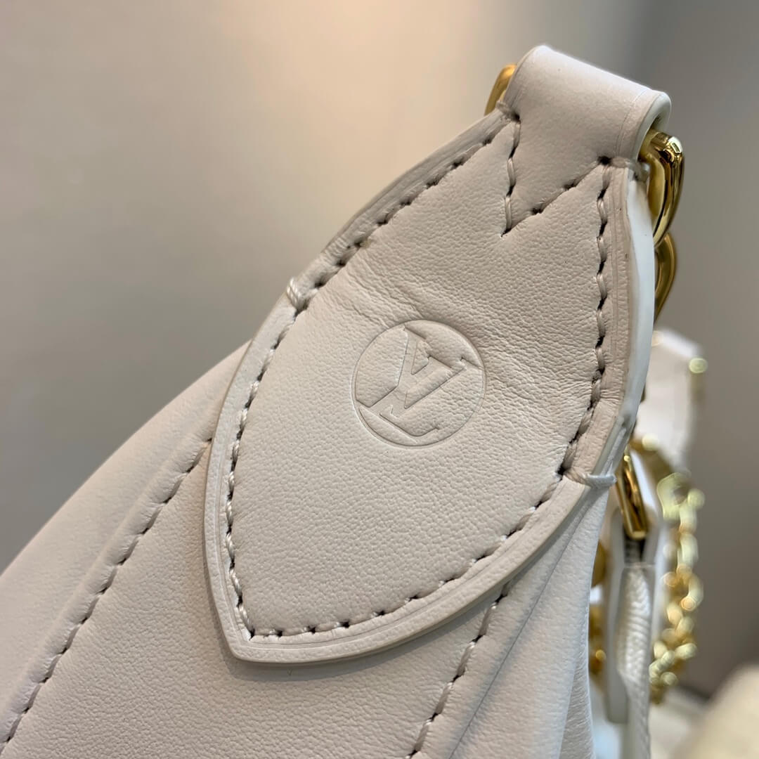 white monogram women's shoulder bag