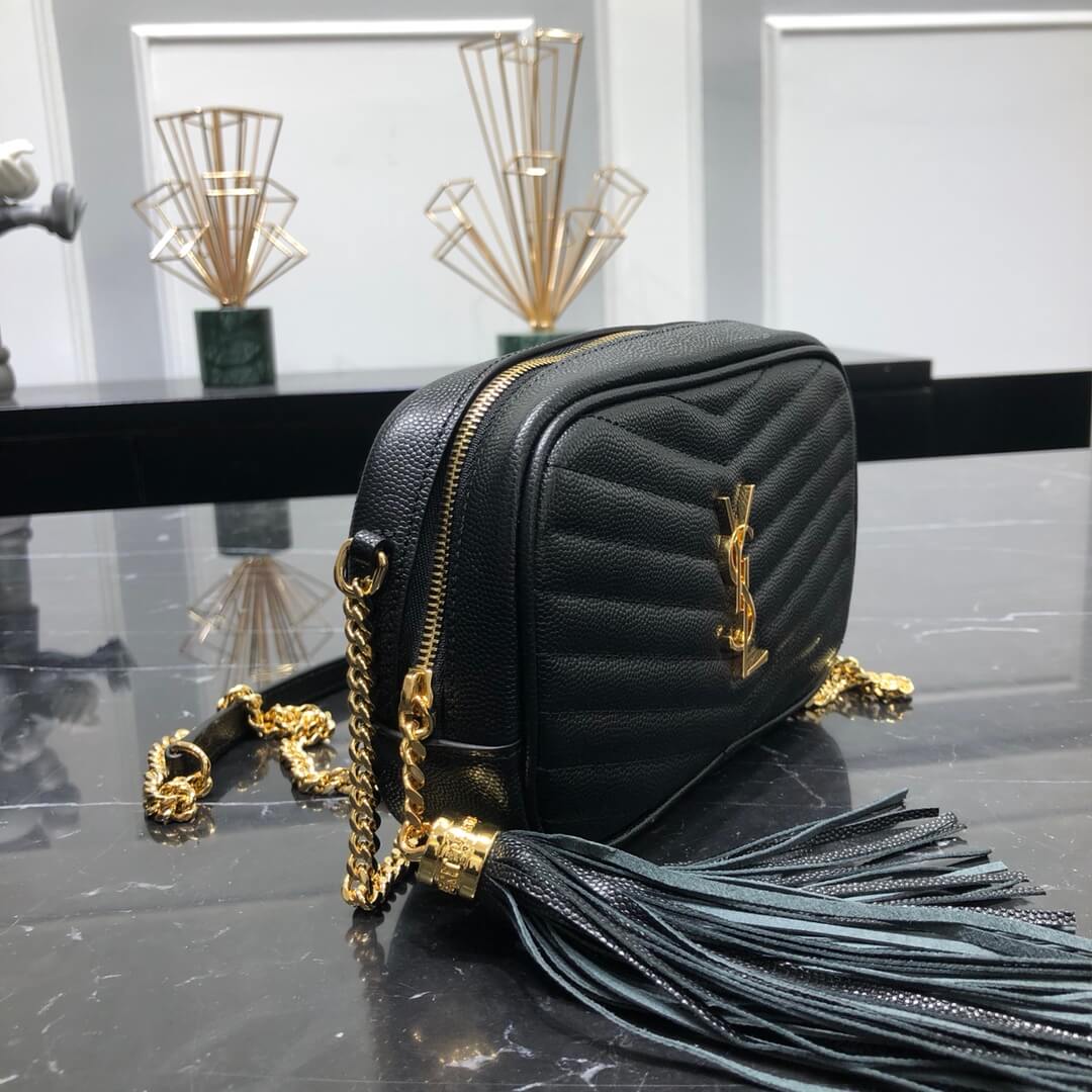 YSL Saint lauren chain bag black gold hardware 585040