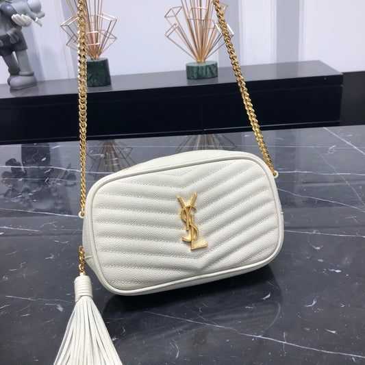 YSL Saint lauren chain bag white gold hardware 585040