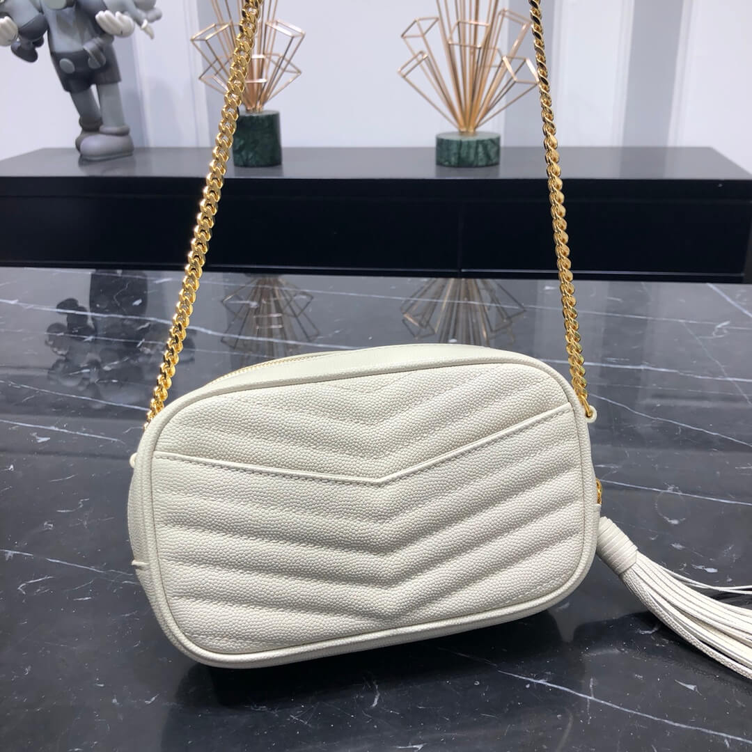 YSL Saint lauren chain bag white gold hardware 585040