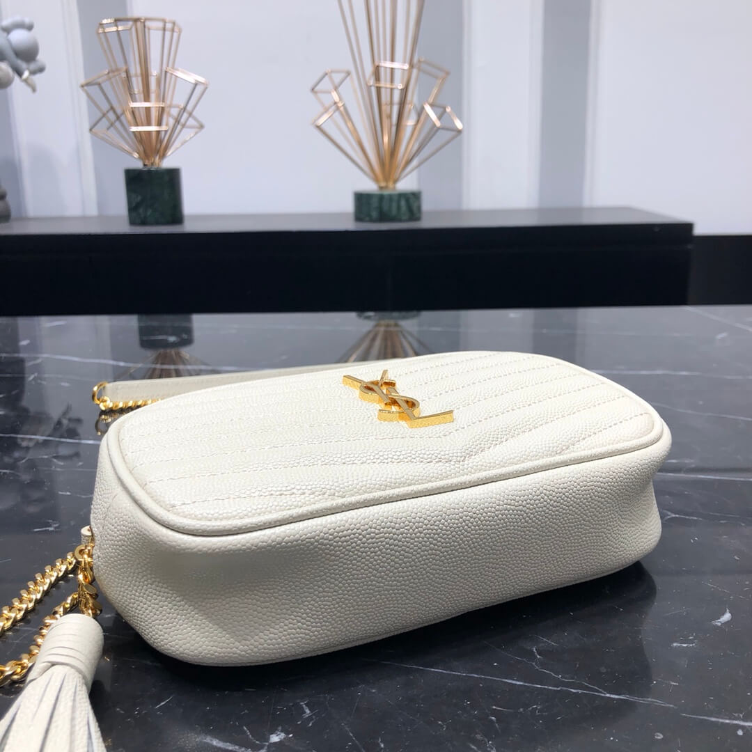 YSL Saint lauren chain bag white gold hardware 585040