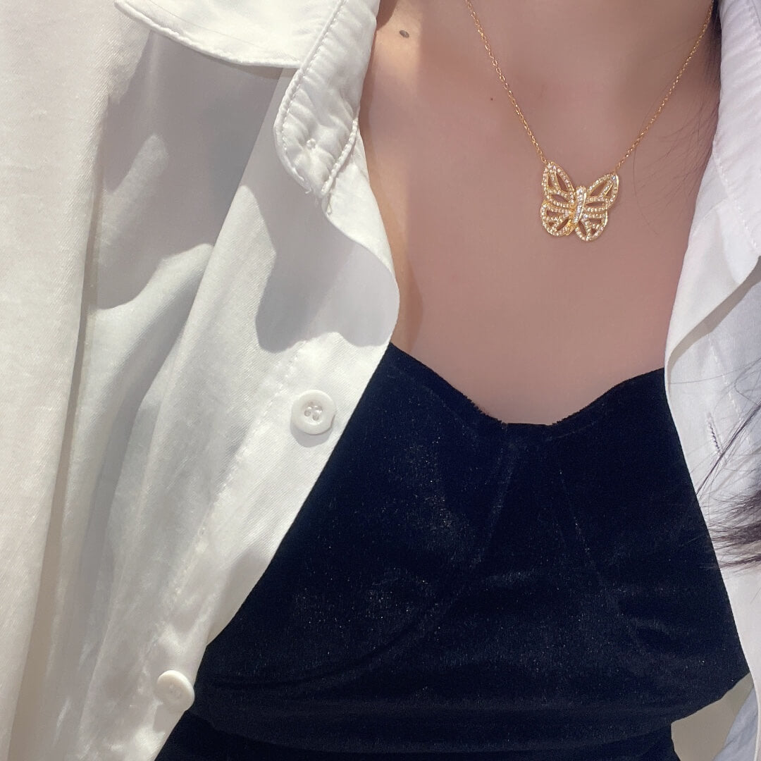 VCA FD015 necklace Butterfly series Free shipping