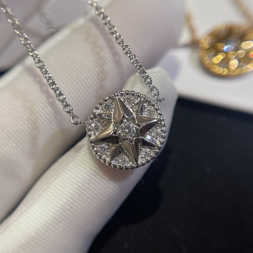 DO OD002 Compass full diamond necklace Free shipping