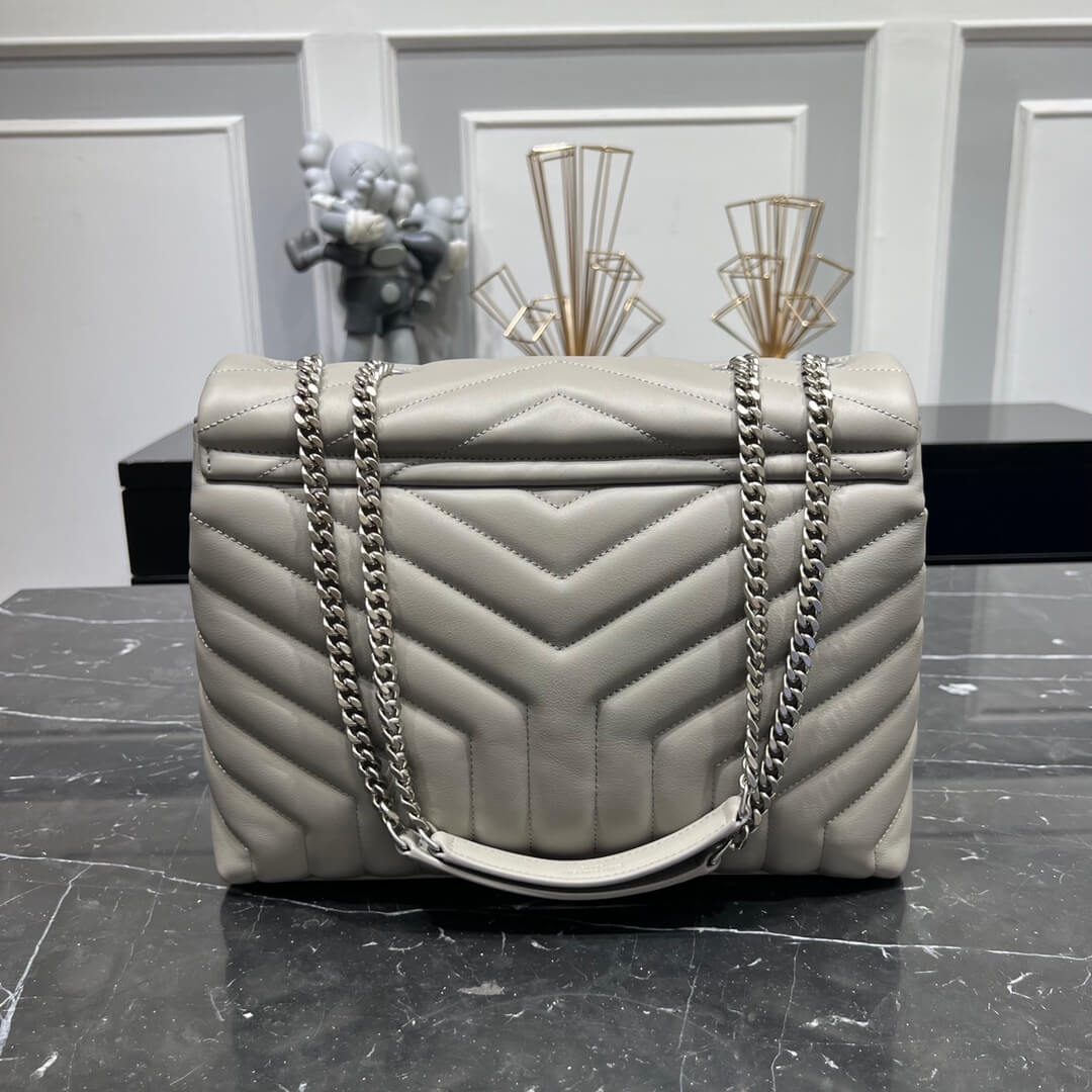 Y-S-L-459749 shoulder bag grey yellow metal white