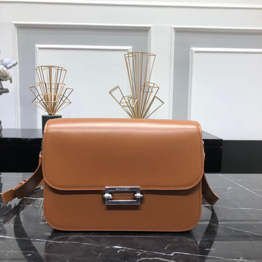 Y-S-L-657186 shoulder bag Leather white、orange、brown