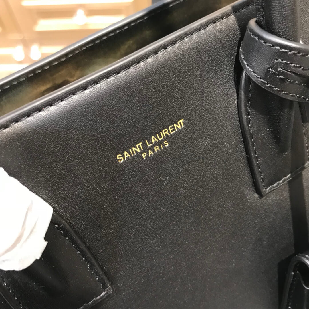 YSL 377183 Black Handbag  Real Leather