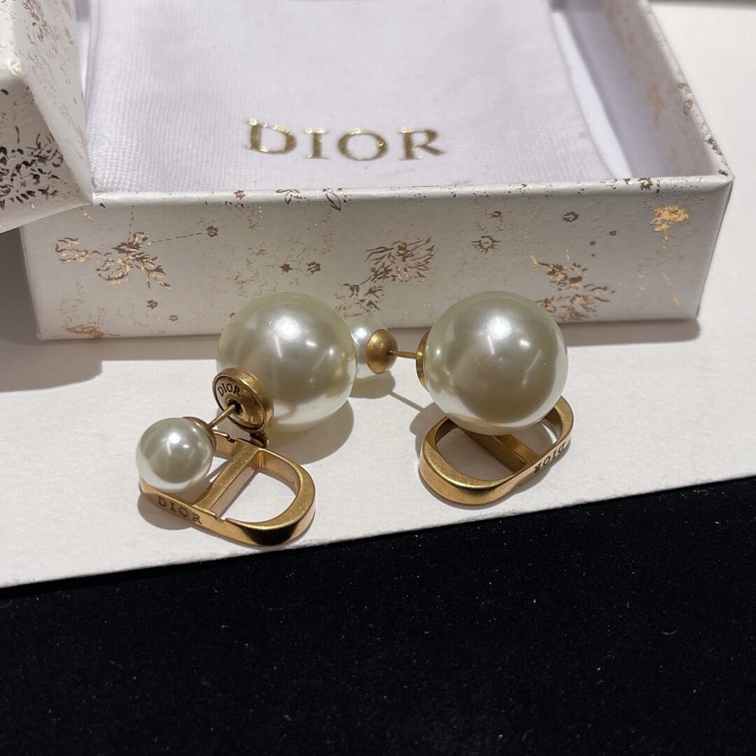 DO HOE006 earrings CD light gold pearl earrings Free shipping