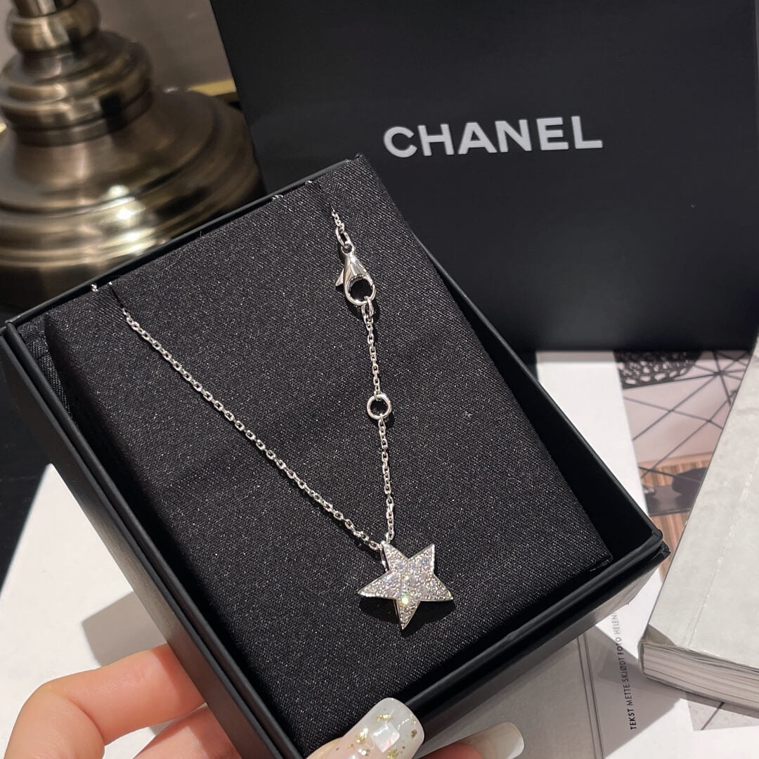 CHA CD110 necklace Pentagram full diamond necklace Free shipping