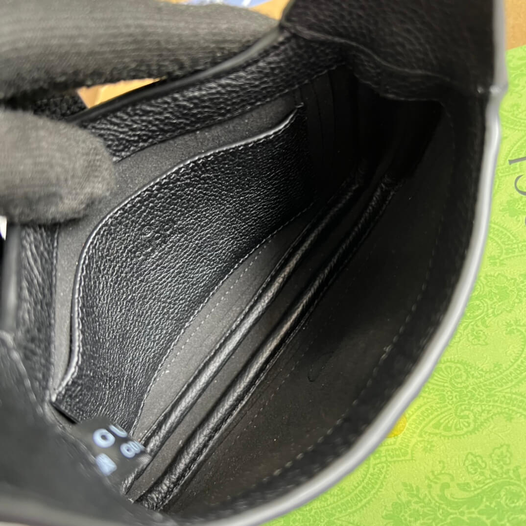 GC 637091 Handbag green black Leather Small size