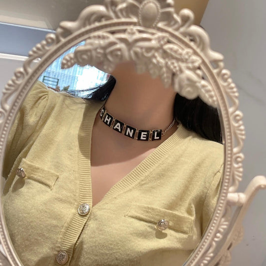 CHA KF061903 Enamel letters Necklace Free shipping