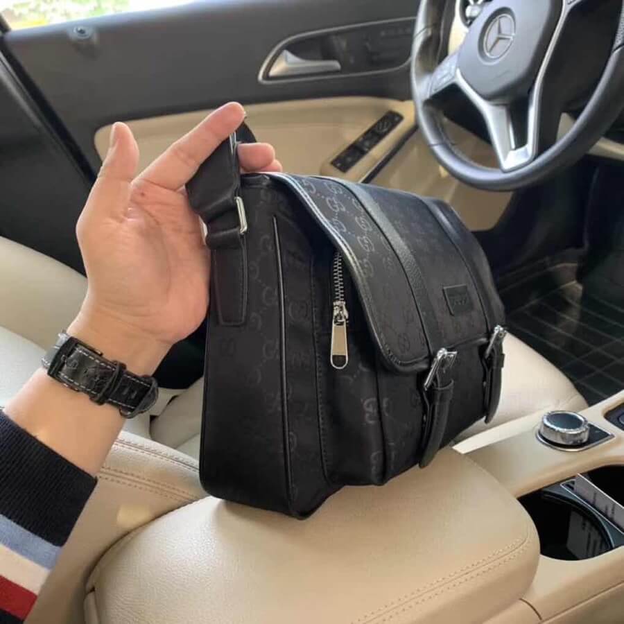 GC3398-6 Men's bag shoulder bag black cross body bags black cowhide