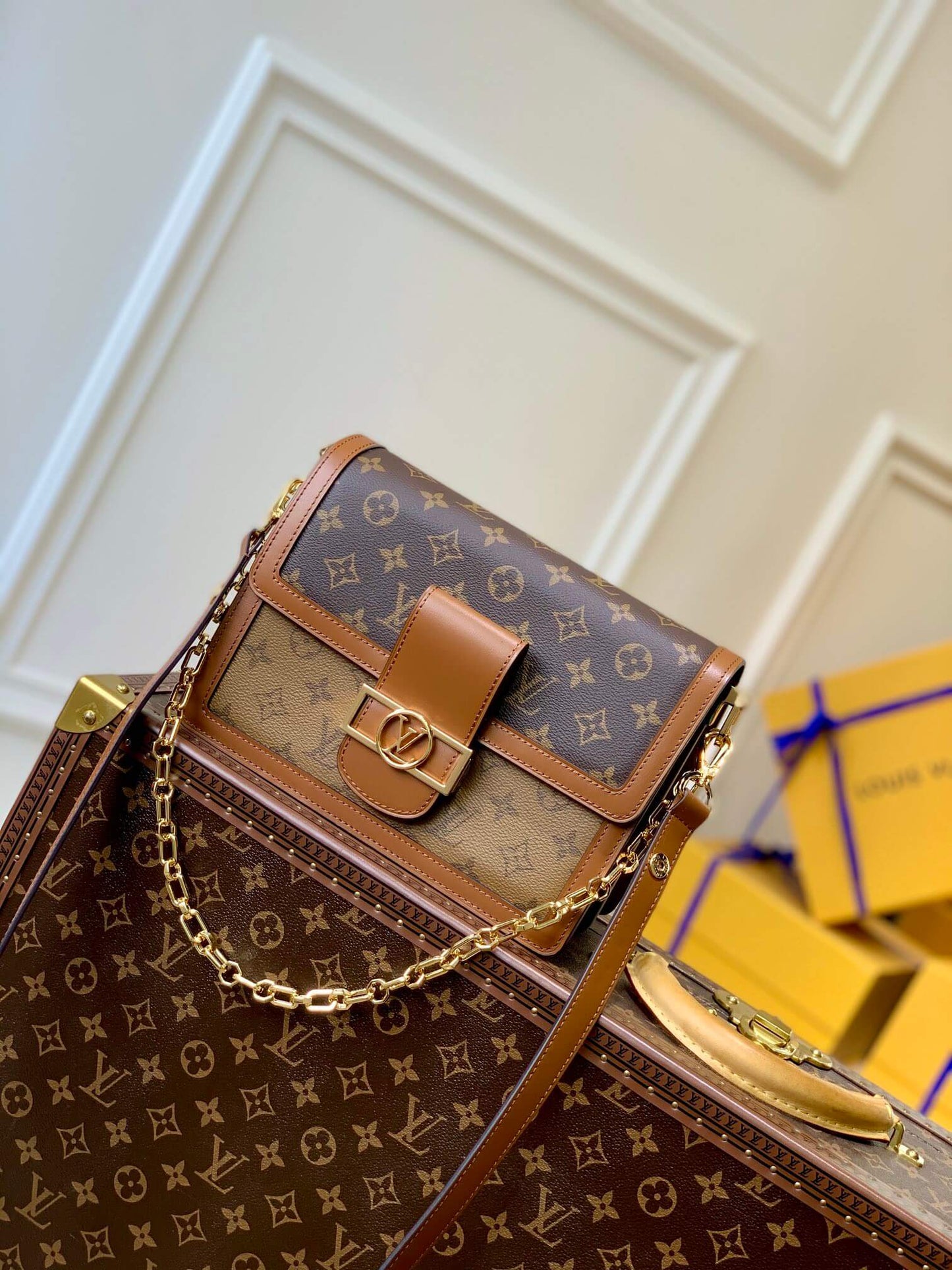 M45959 Nicolas Ghesquière Mini Dauphine brown Monogram 20cm 25cm