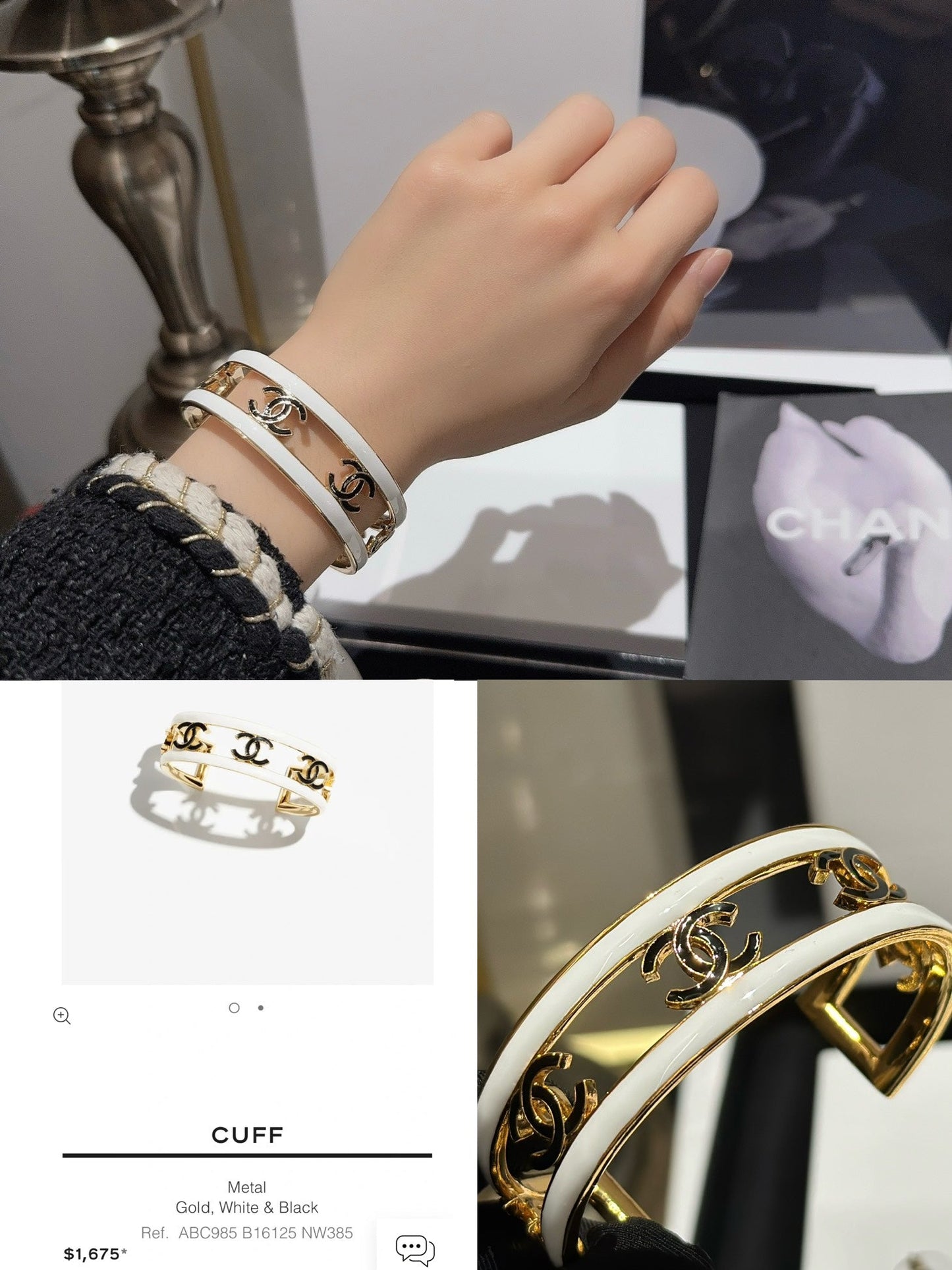 Rich Thousand Gold Sweet Cool Fashion Versatile Enamel Hollow Bracelet SZC6