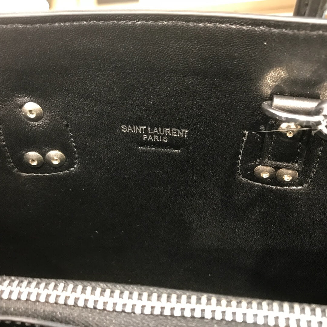 YS-L-421863 SAINT LAURENT 26cm black crocodile skin